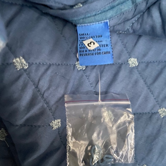 J. McLaughlin Jacket xl Blue Denim Chambray Helene Quilted Diamond office career - Picture 5 of 7